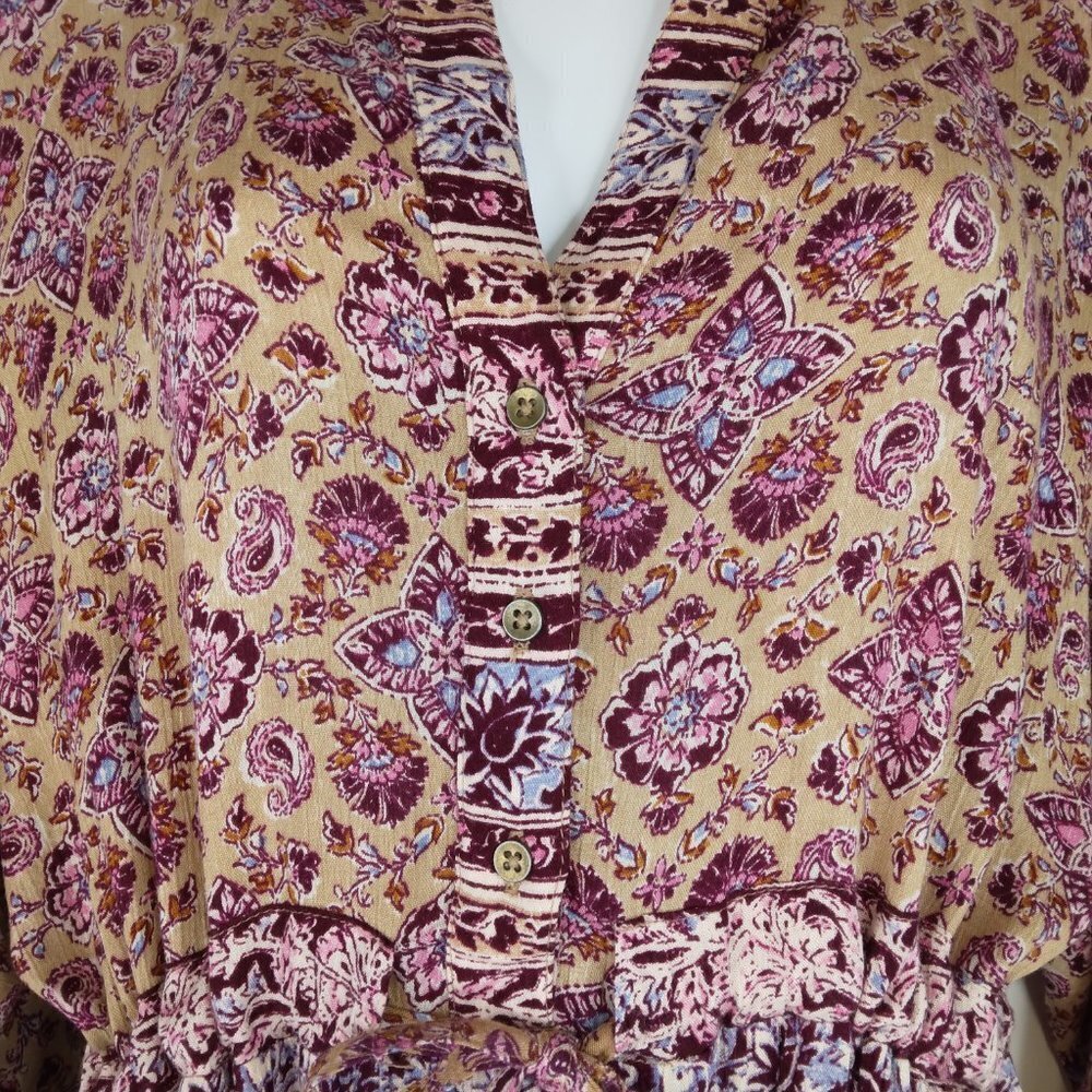 Billabong Paisley Floral Printed Tunic Dress Size M - Picture 3 of 12
